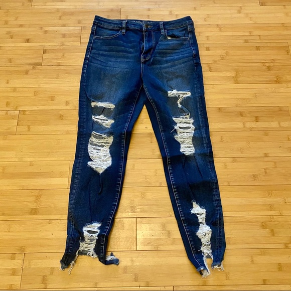 American Eagle Outfitters Denim - American Eagle Distressed Super High Rise Jeggings